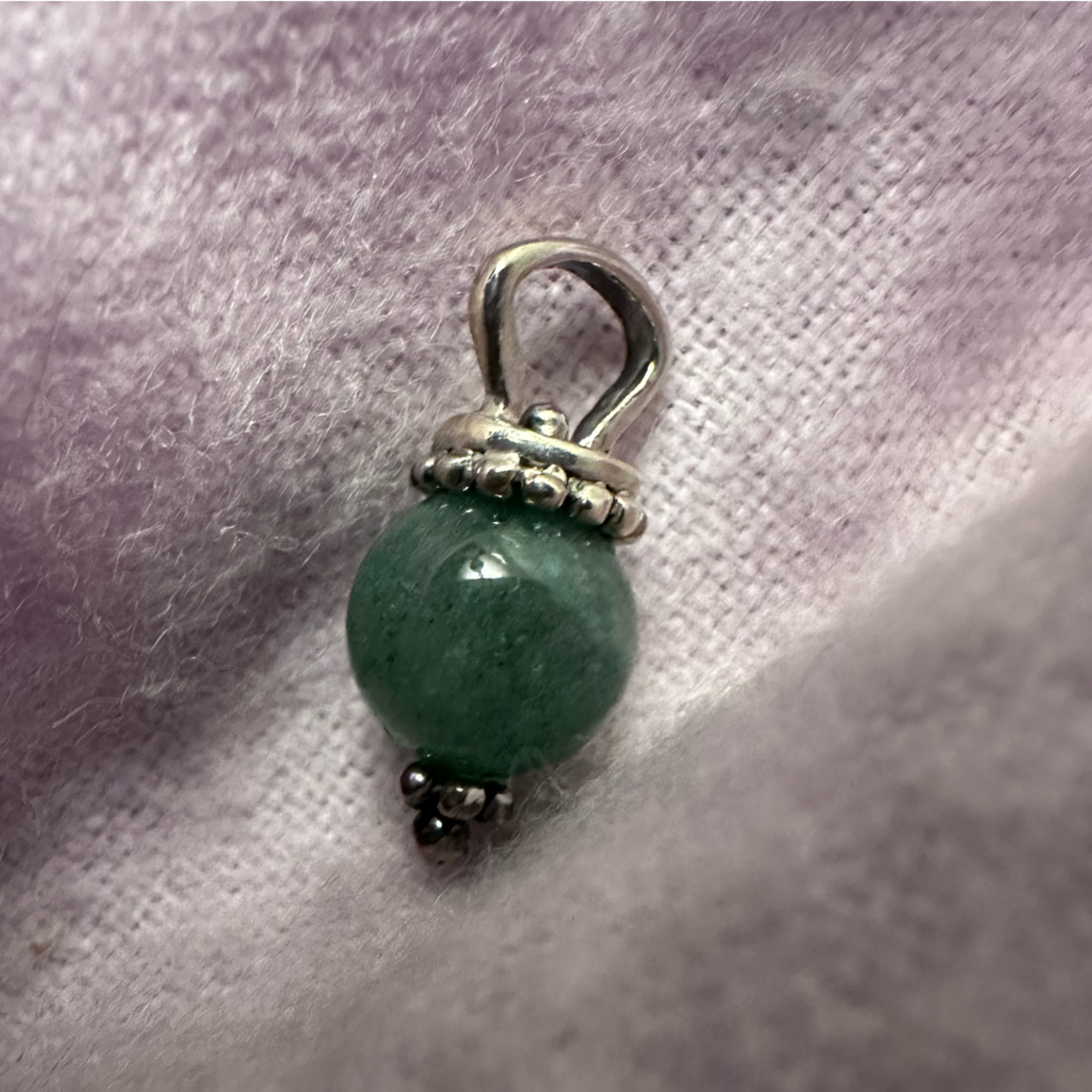 Cna Thailand 925 Sterling Silver Jade Pendant New Still In The Package